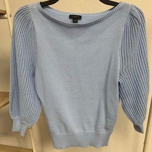 Ann Taylor Baby Blue Cotton Blouse